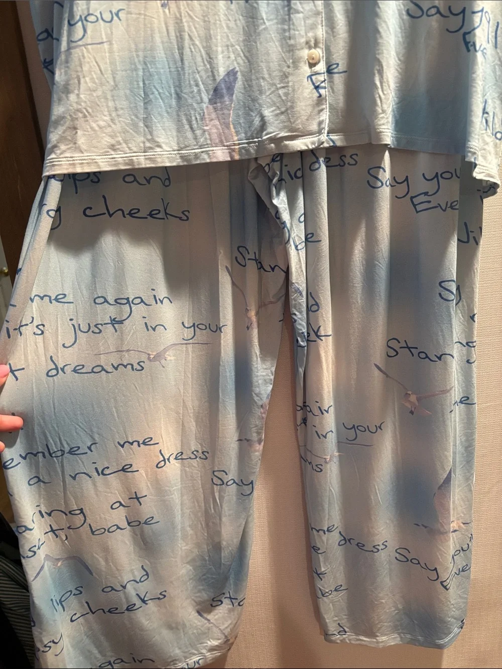 Taylor Swift 1989 Taylor’s Version Wildest Dreams Blue Cloud PJ set